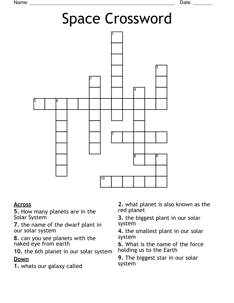 Space Crossword