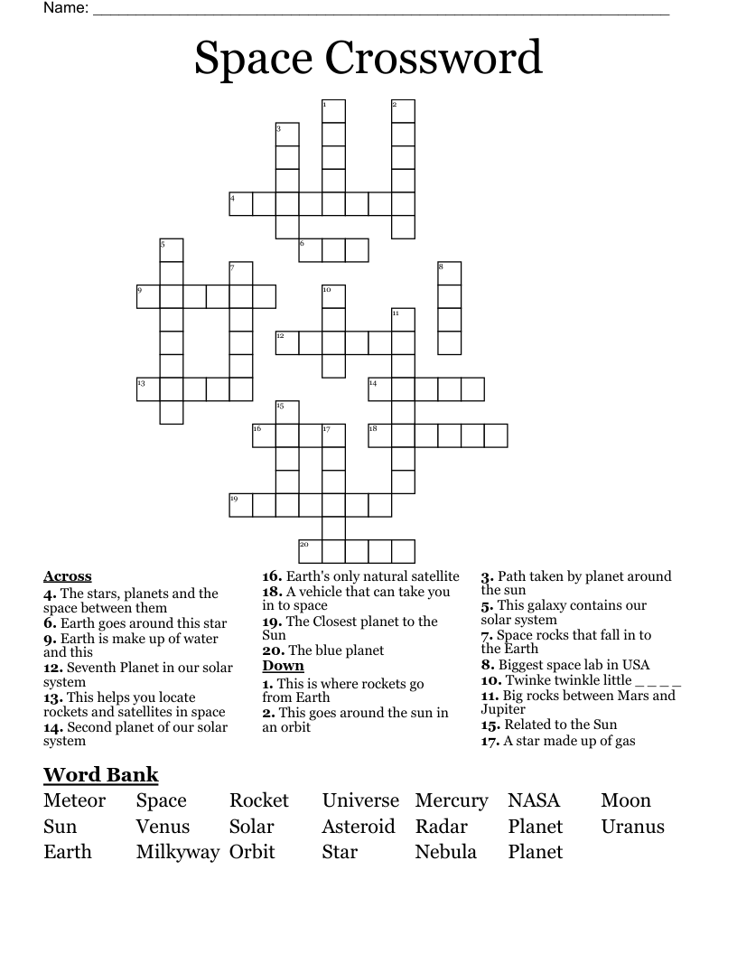 Space Crossword