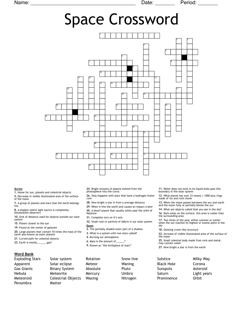 Space Crossword