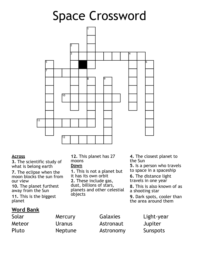 Space Crossword 