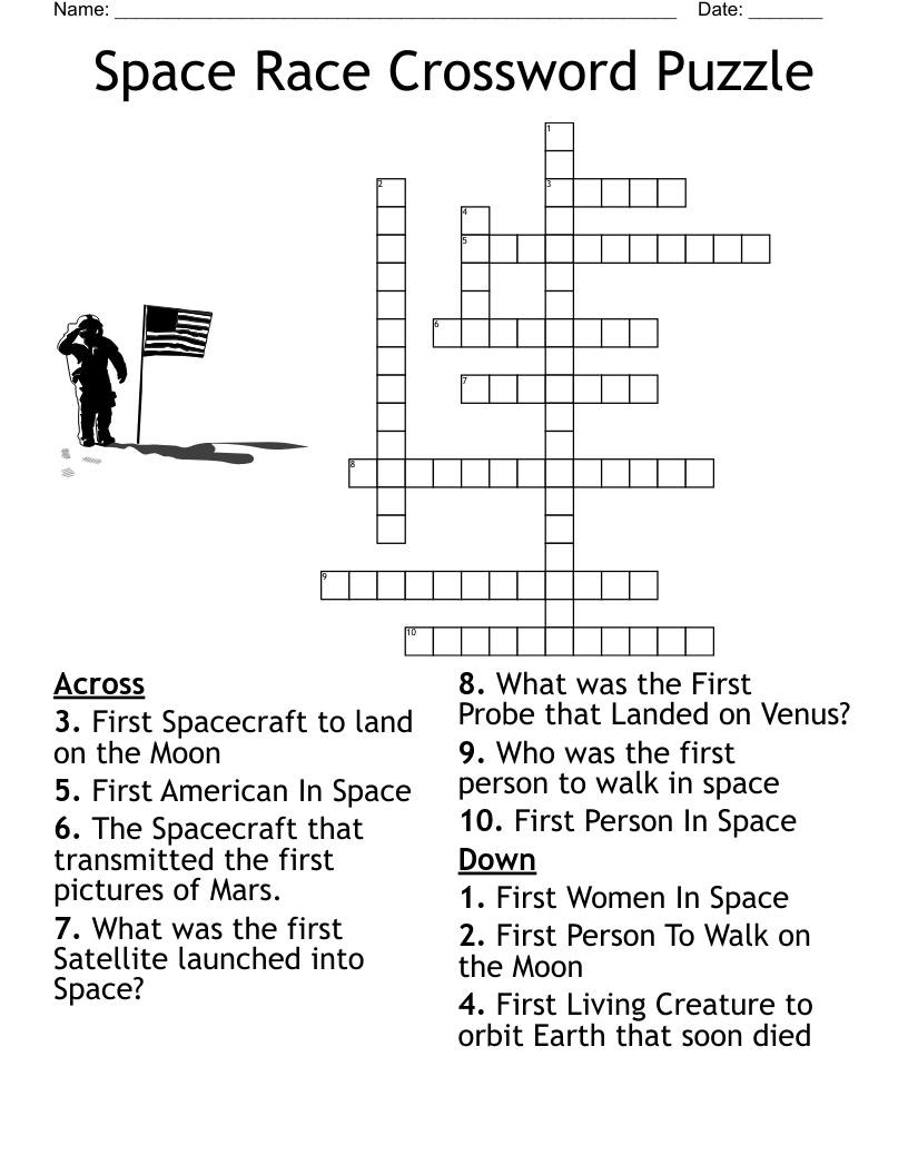 Space Race Crossword Puzzle
