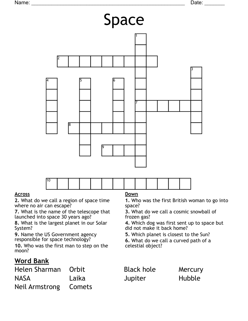 Space  Crossword