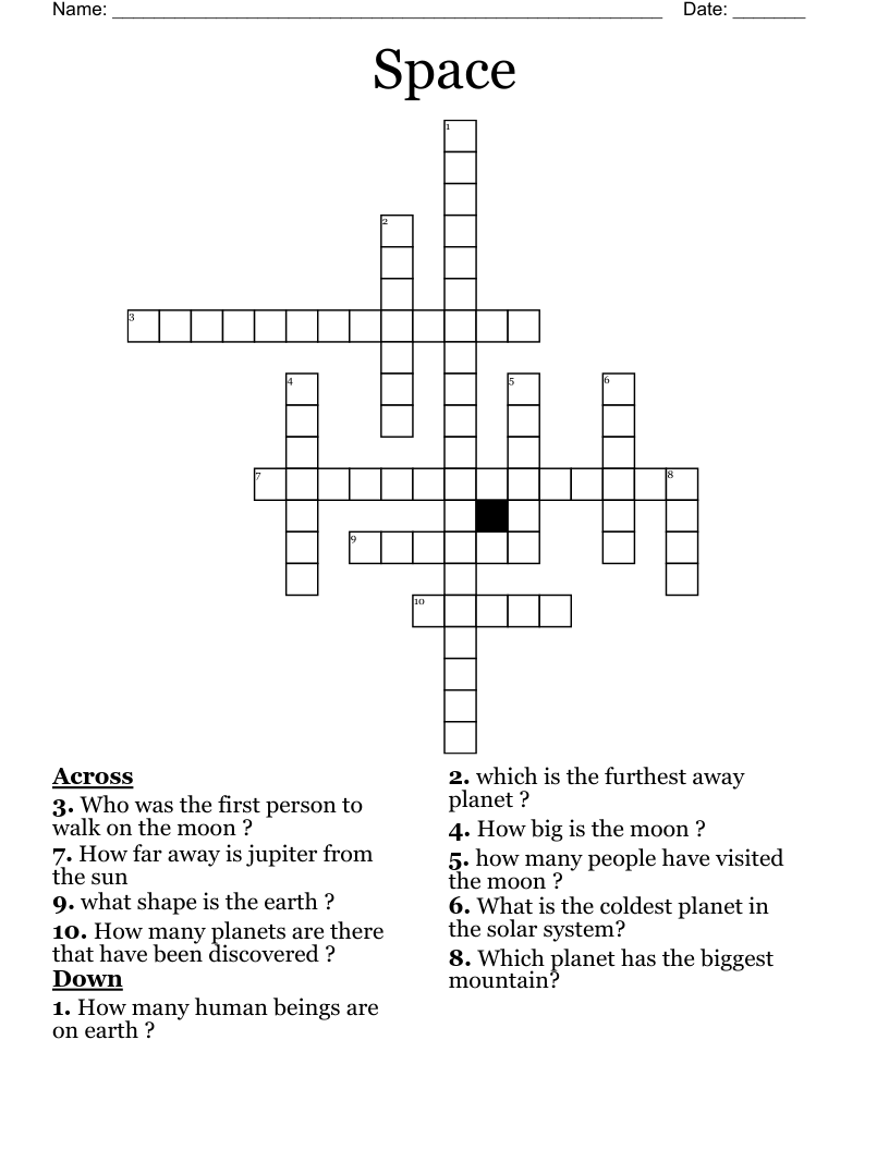 Space  Crossword