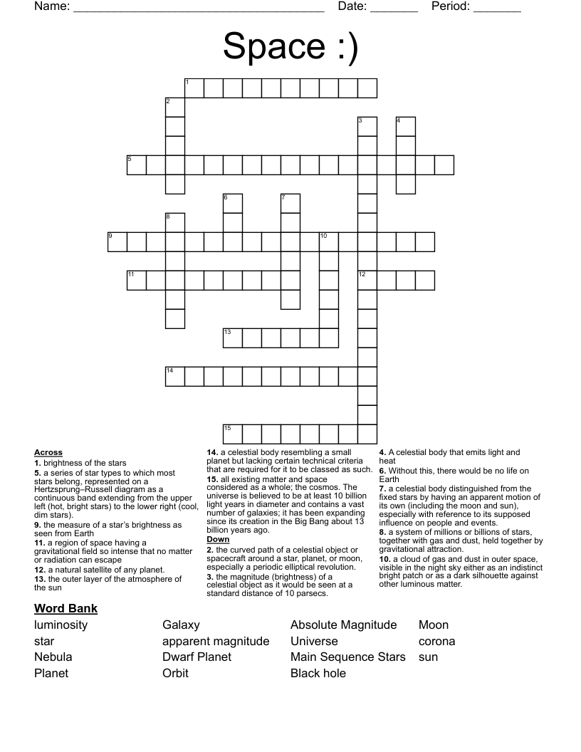 Space :) Crossword