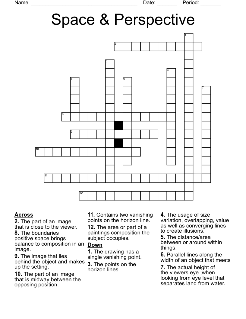 Space & Perspective  Crossword