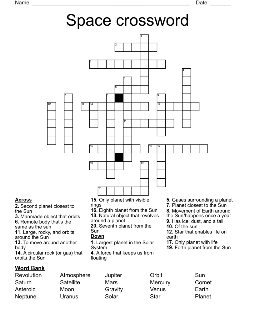 Space crossword
