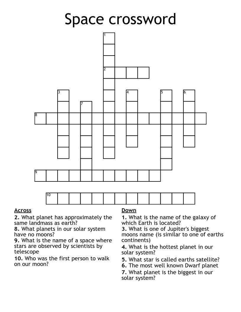 Space crossword
