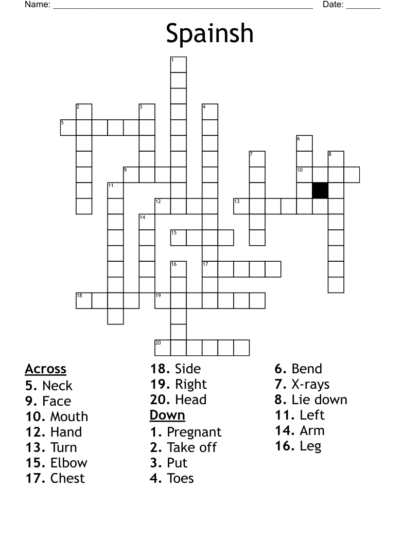 Spainsh Crossword