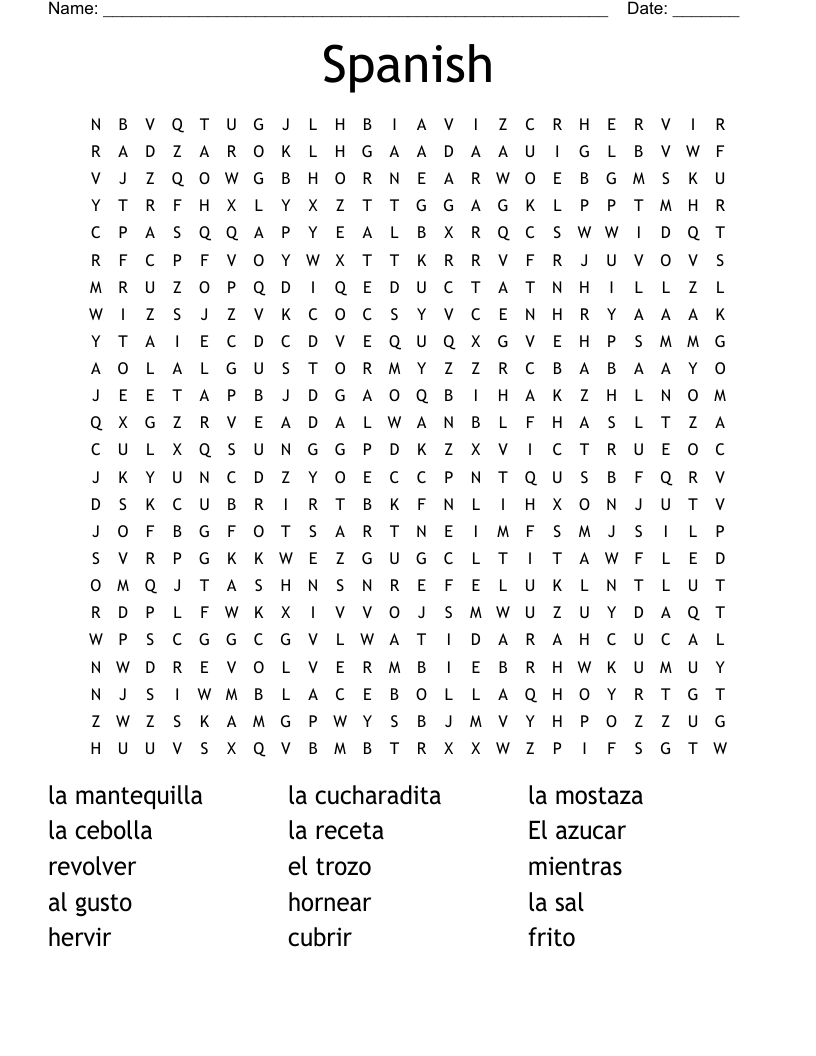 Spanish Word Search