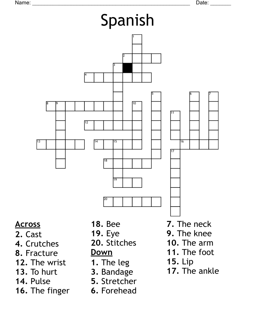 Spanish Crossword