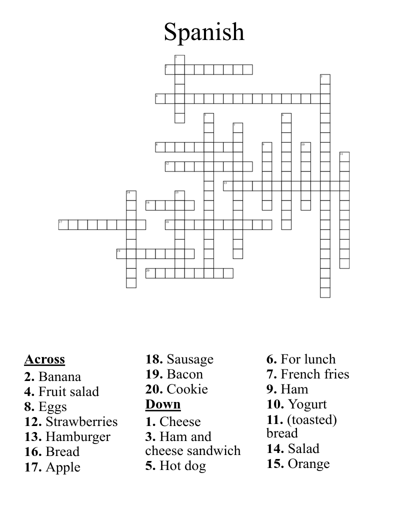 Spanish Crossword