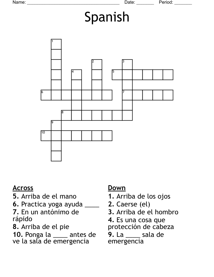 Spanish Crossword