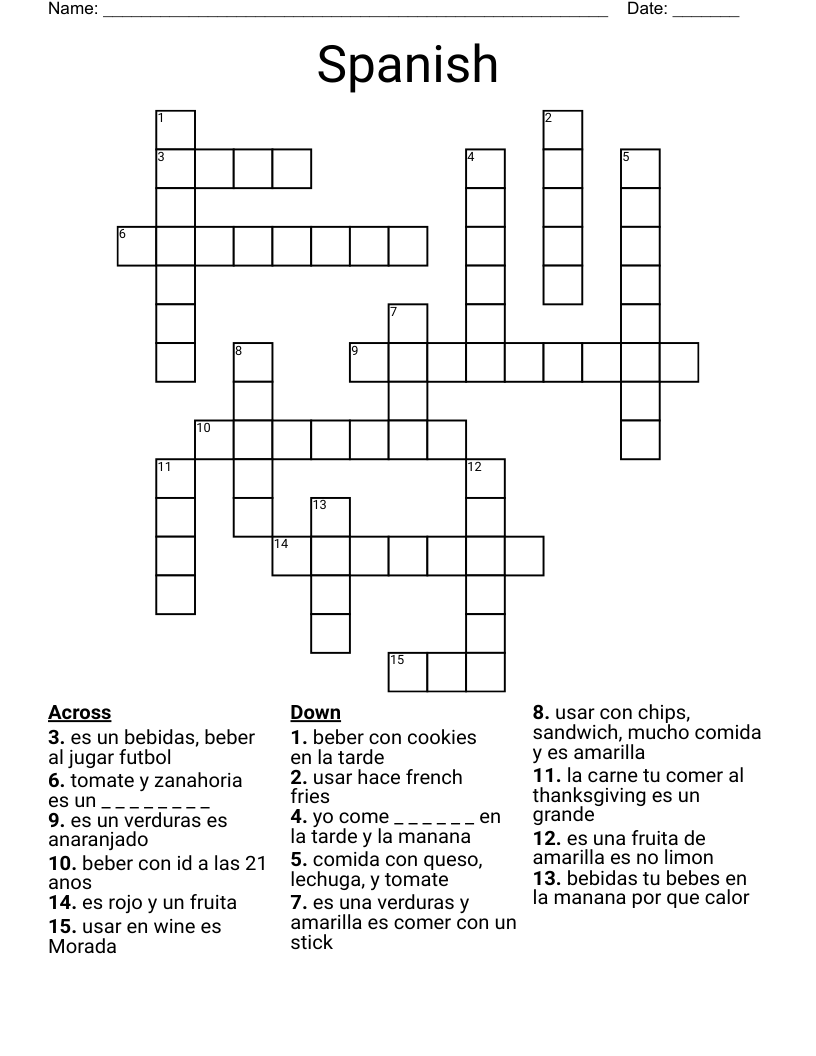 Spanish Crossword