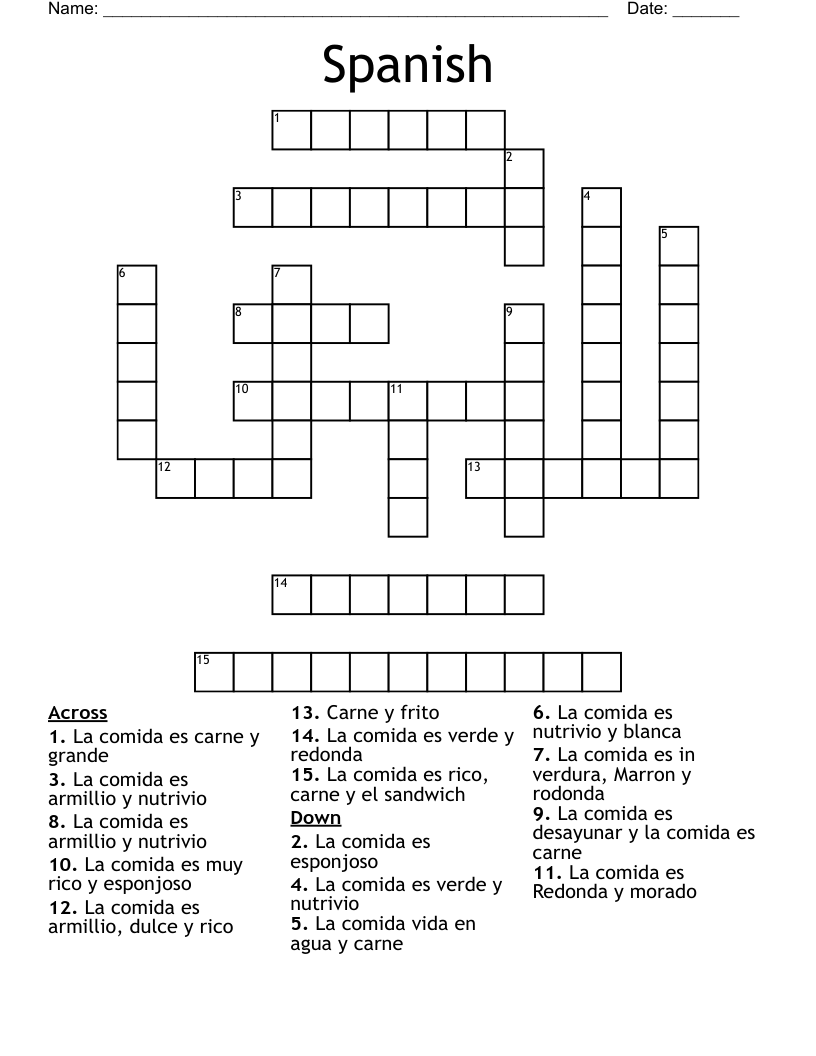Spanish Crossword