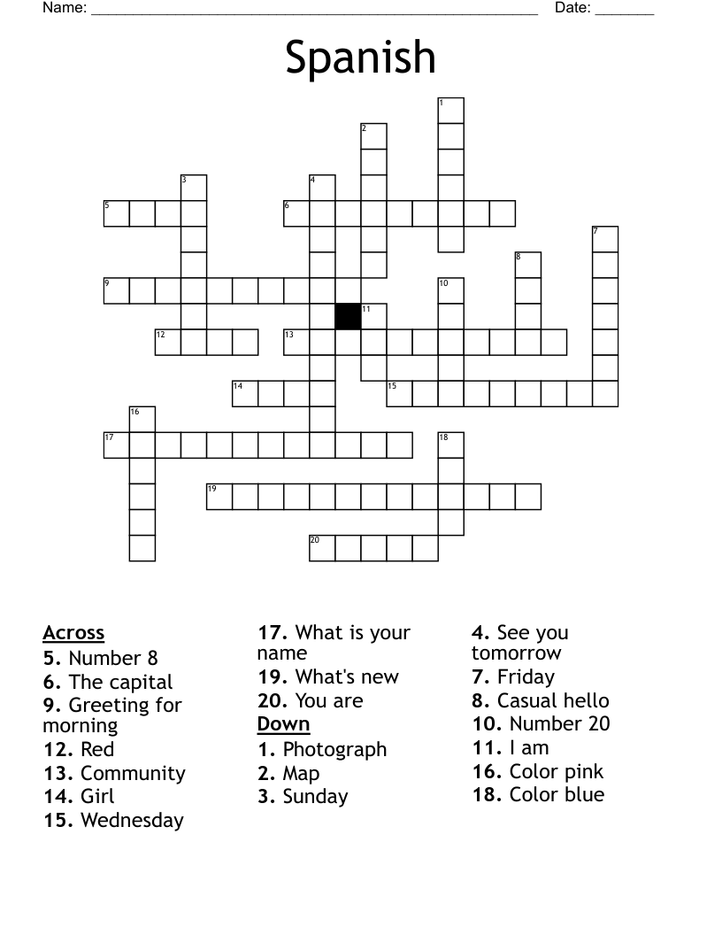 Spanish Crossword