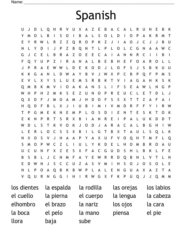 Spanish Word Search