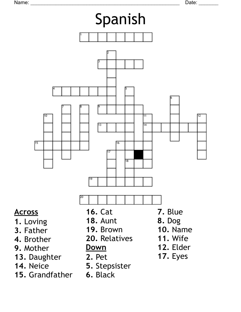 Spanish Crossword