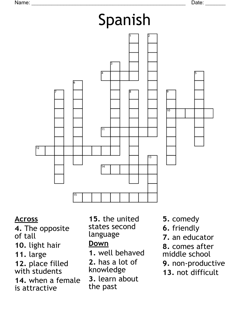 Spanish Crossword
