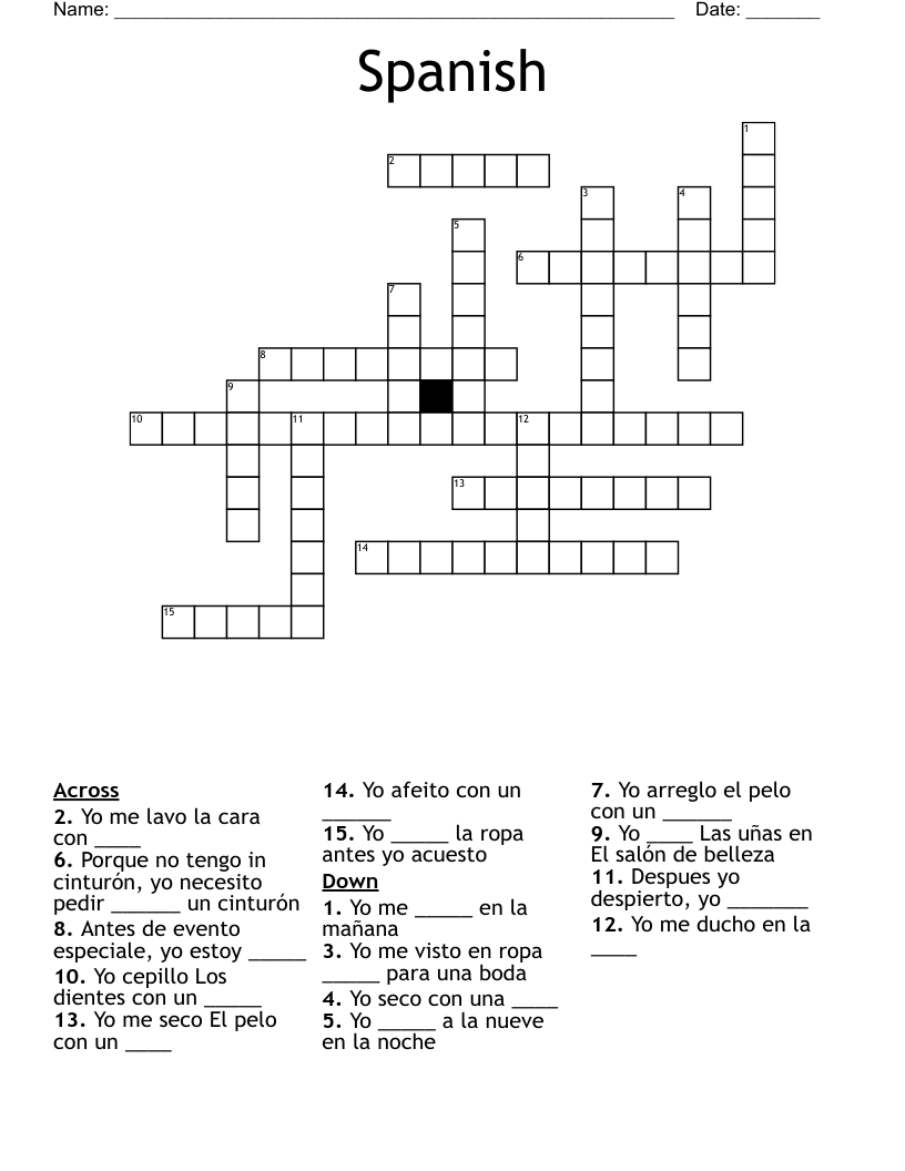 Spanish Crossword