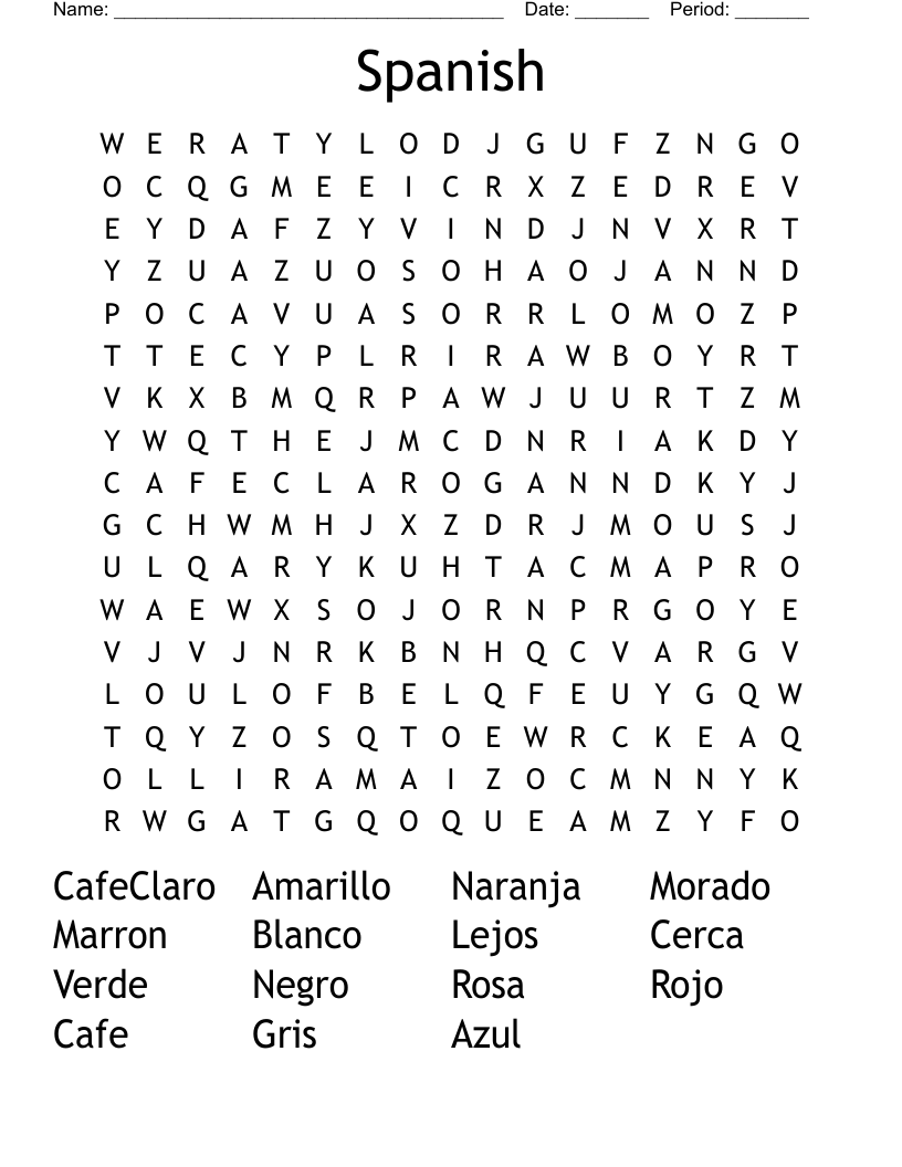 Spanish Word Search
