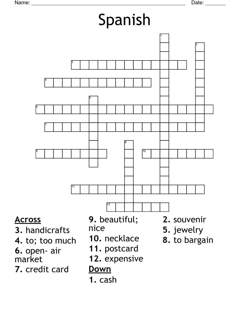 Spanish Crossword