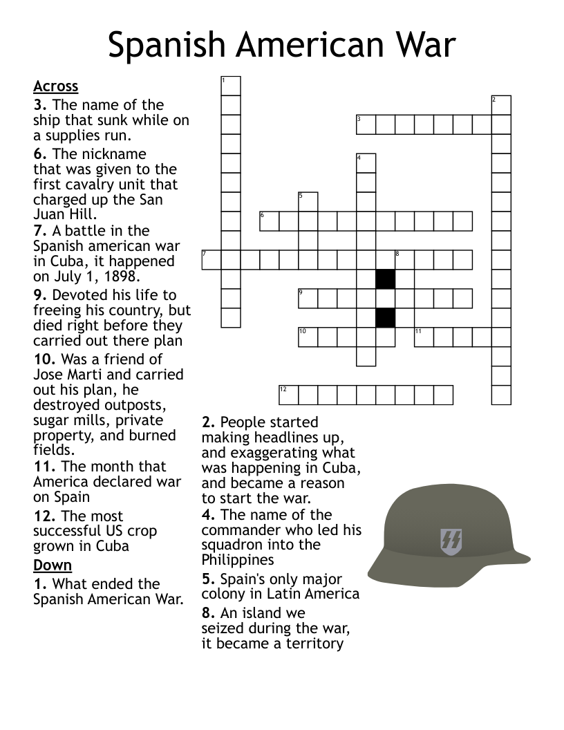 Spanish American War Crossword