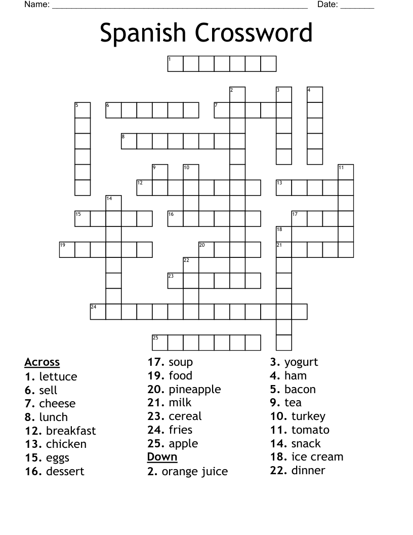 Spanish Crossword