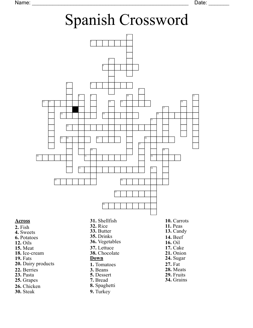 Spanish Crossword