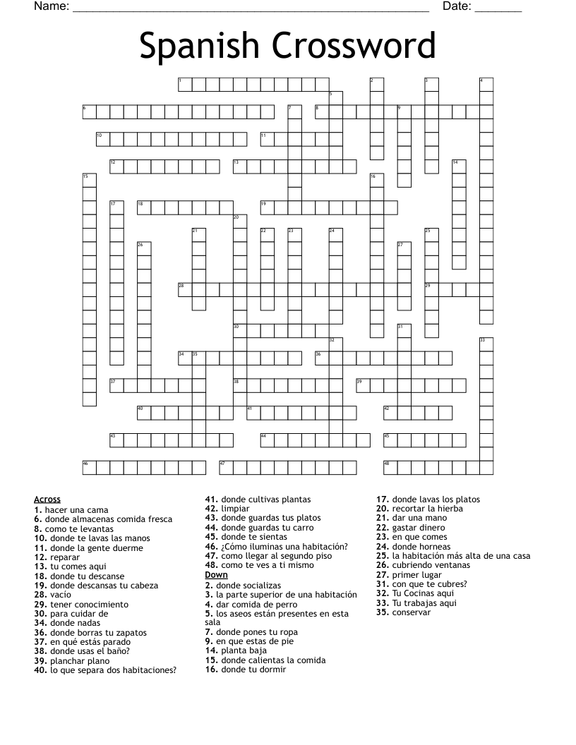 Spanish Crossword