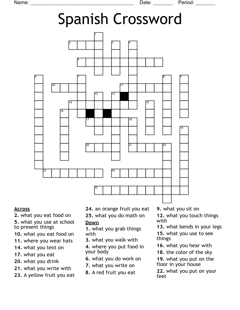 Spanish Crossword
