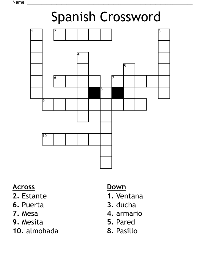 Spanish Crossword