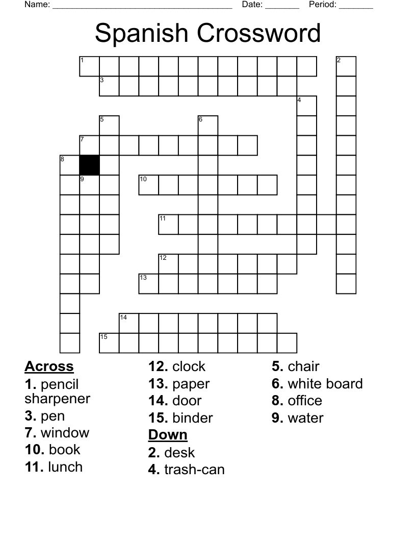 Spanish Crossword