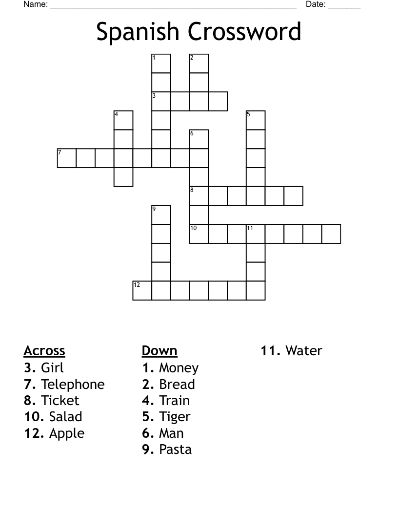 Spanish Crossword