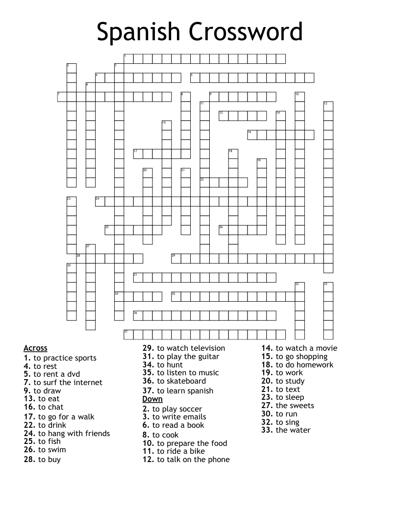Spanish Crossword