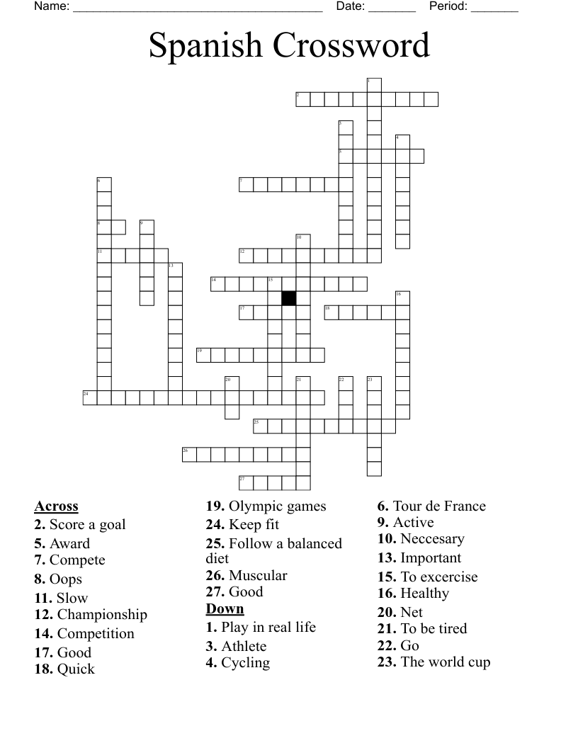 Spanish Crossword