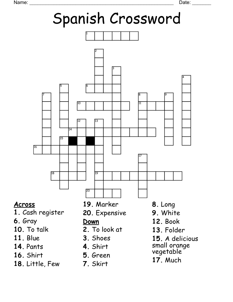 Spanish Crossword
