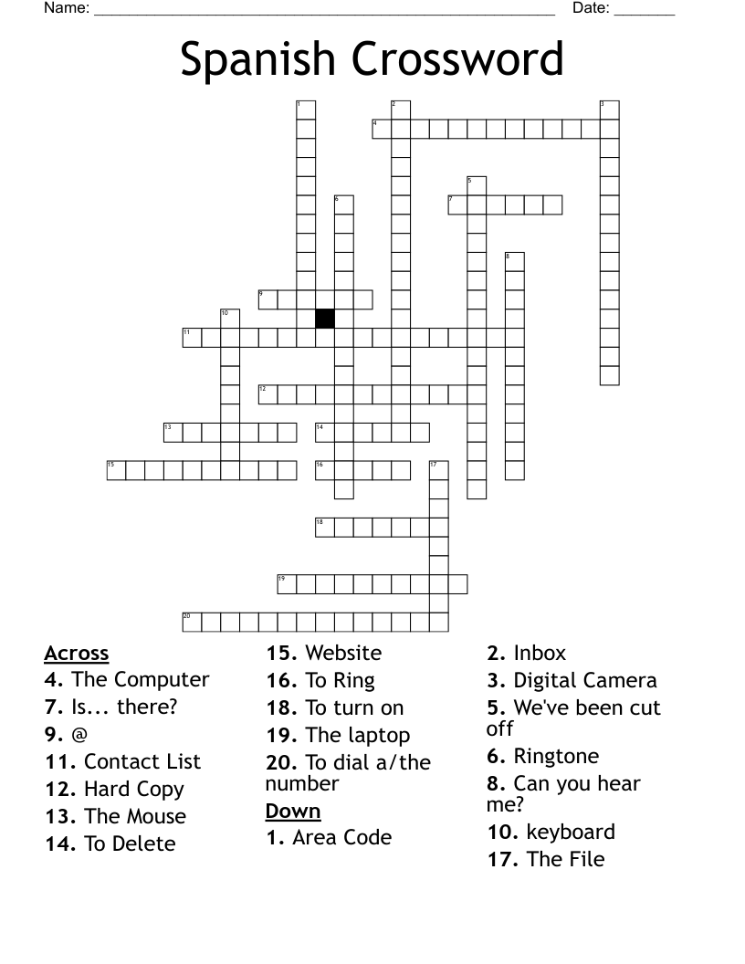 Spanish Crossword