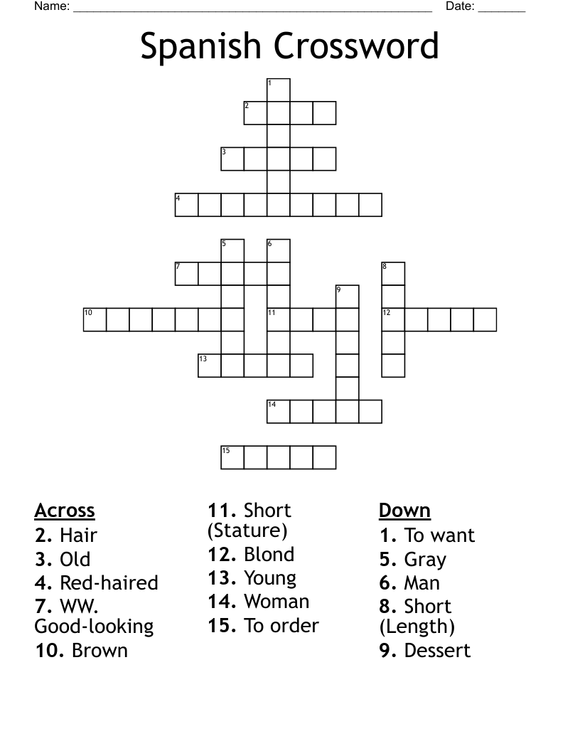 Spanish Crossword