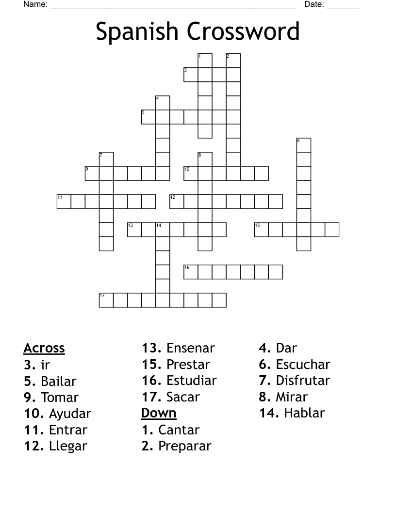 Spanish Crossword