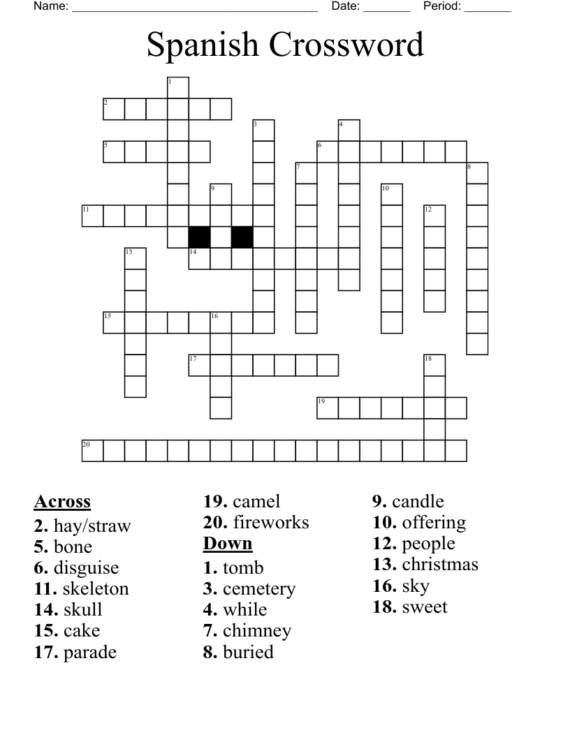 Spanish Crossword