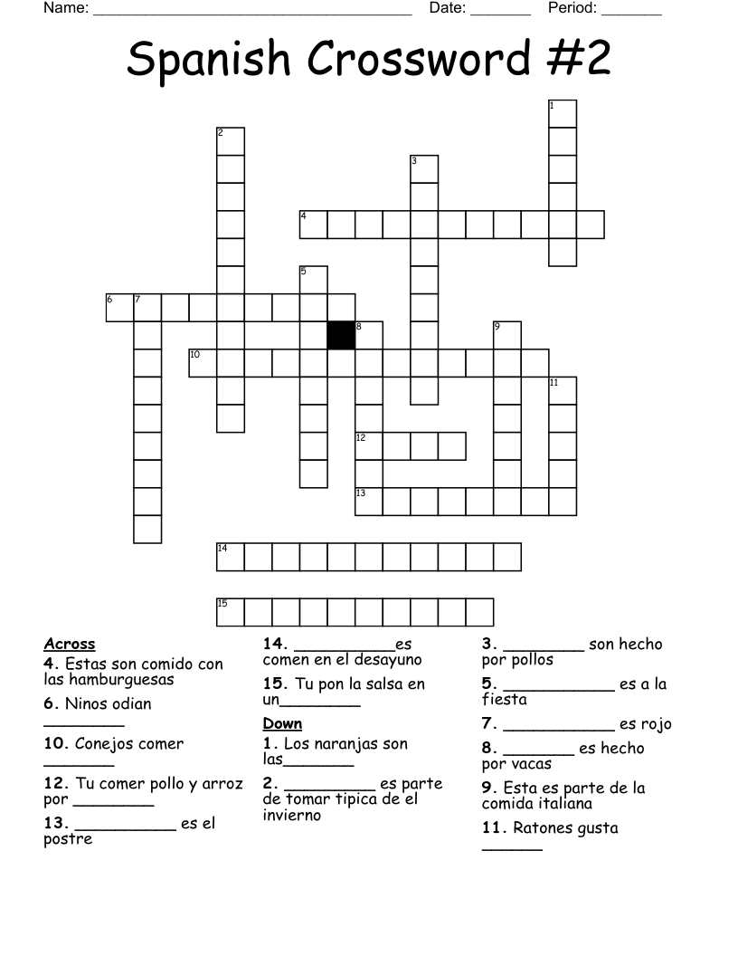 Spanish Crossword #2