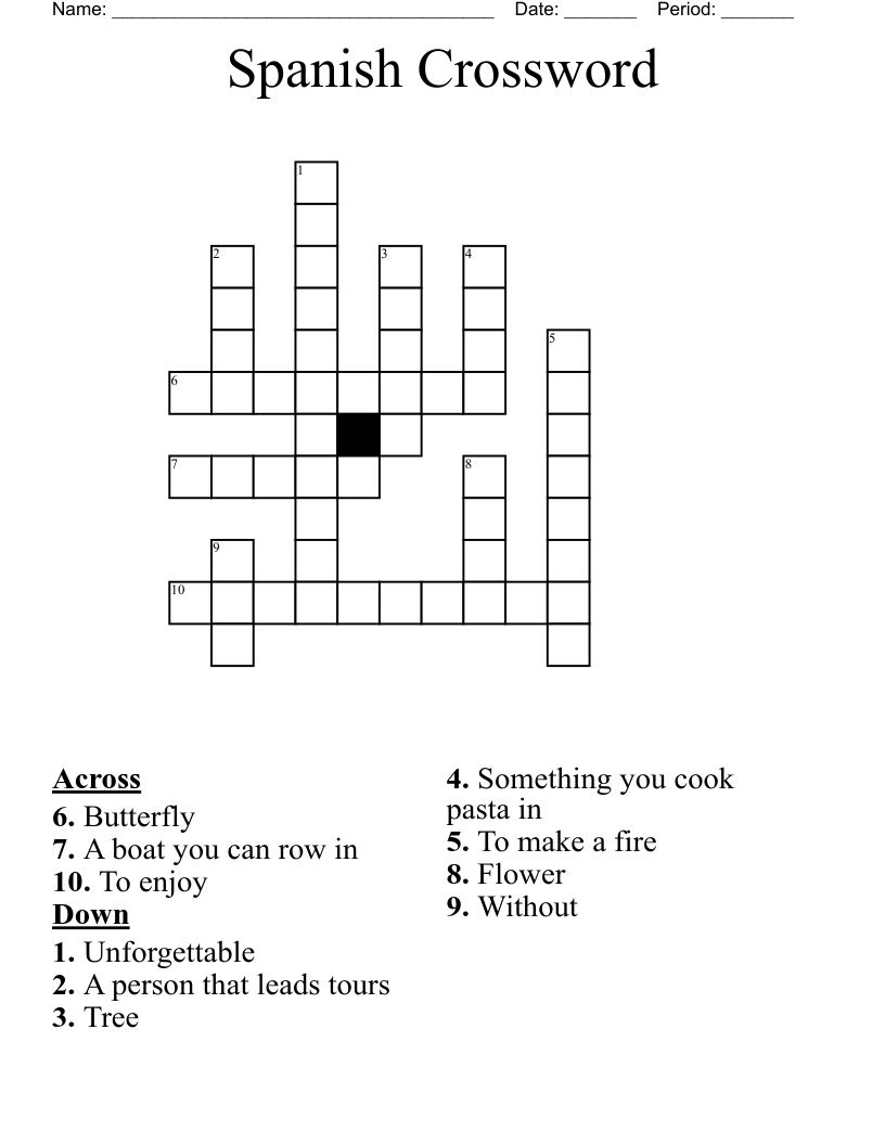 Spanish Crossword