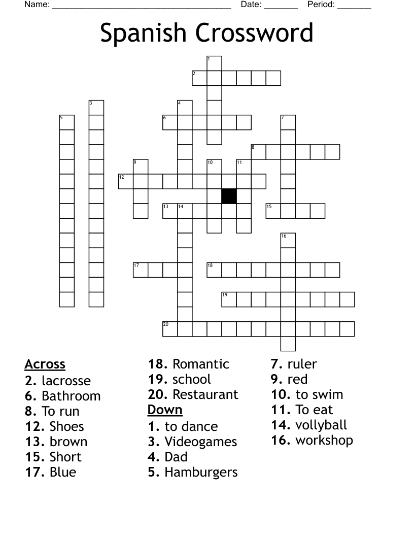 Spanish Crossword