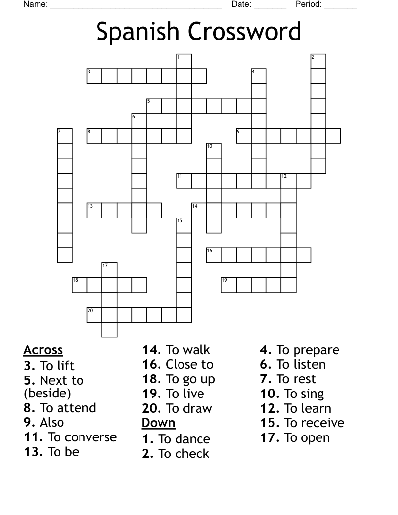 Spanish Crossword