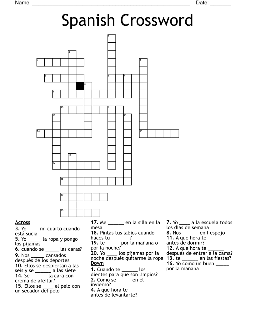 Spanish Crossword
