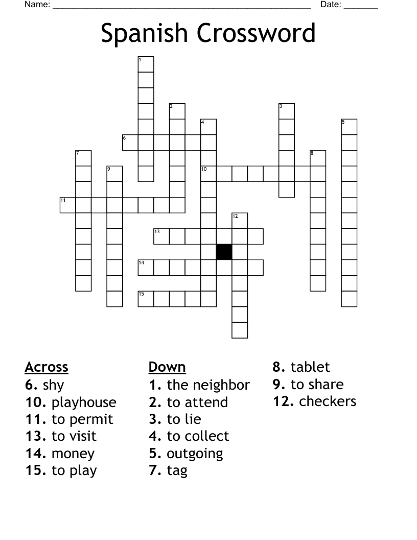 Spanish Crossword