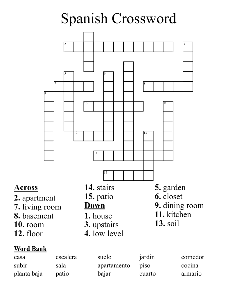 Spanish Crossword