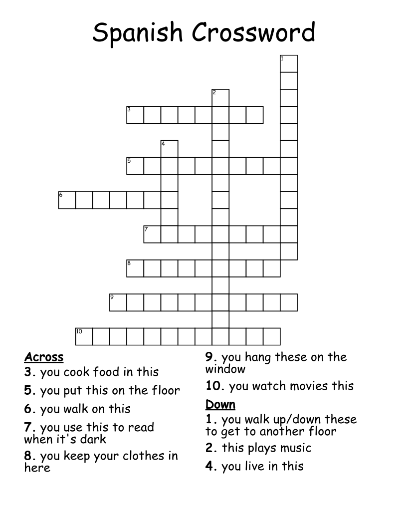 Spanish Crossword