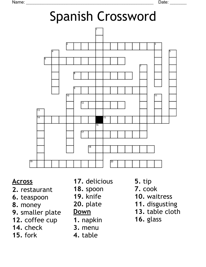 Spanish Crossword
