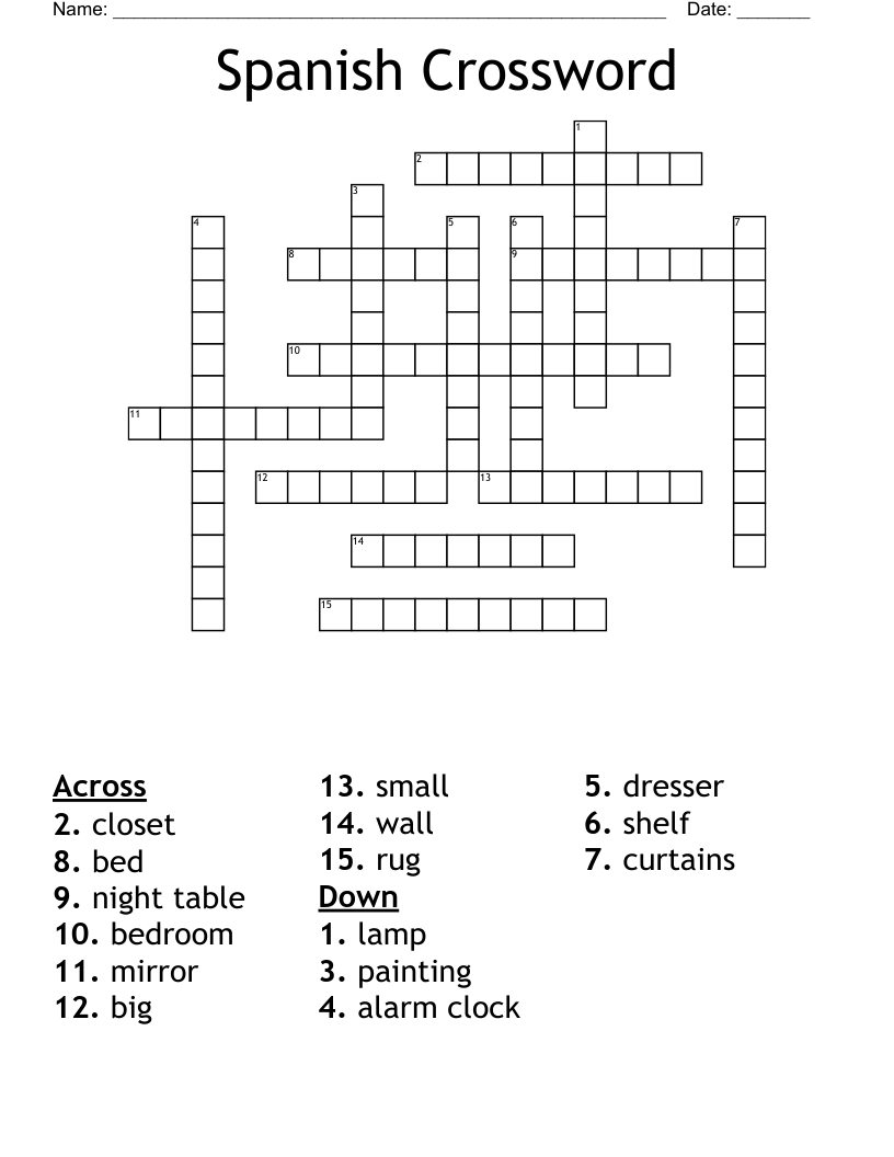 Spanish Crossword 